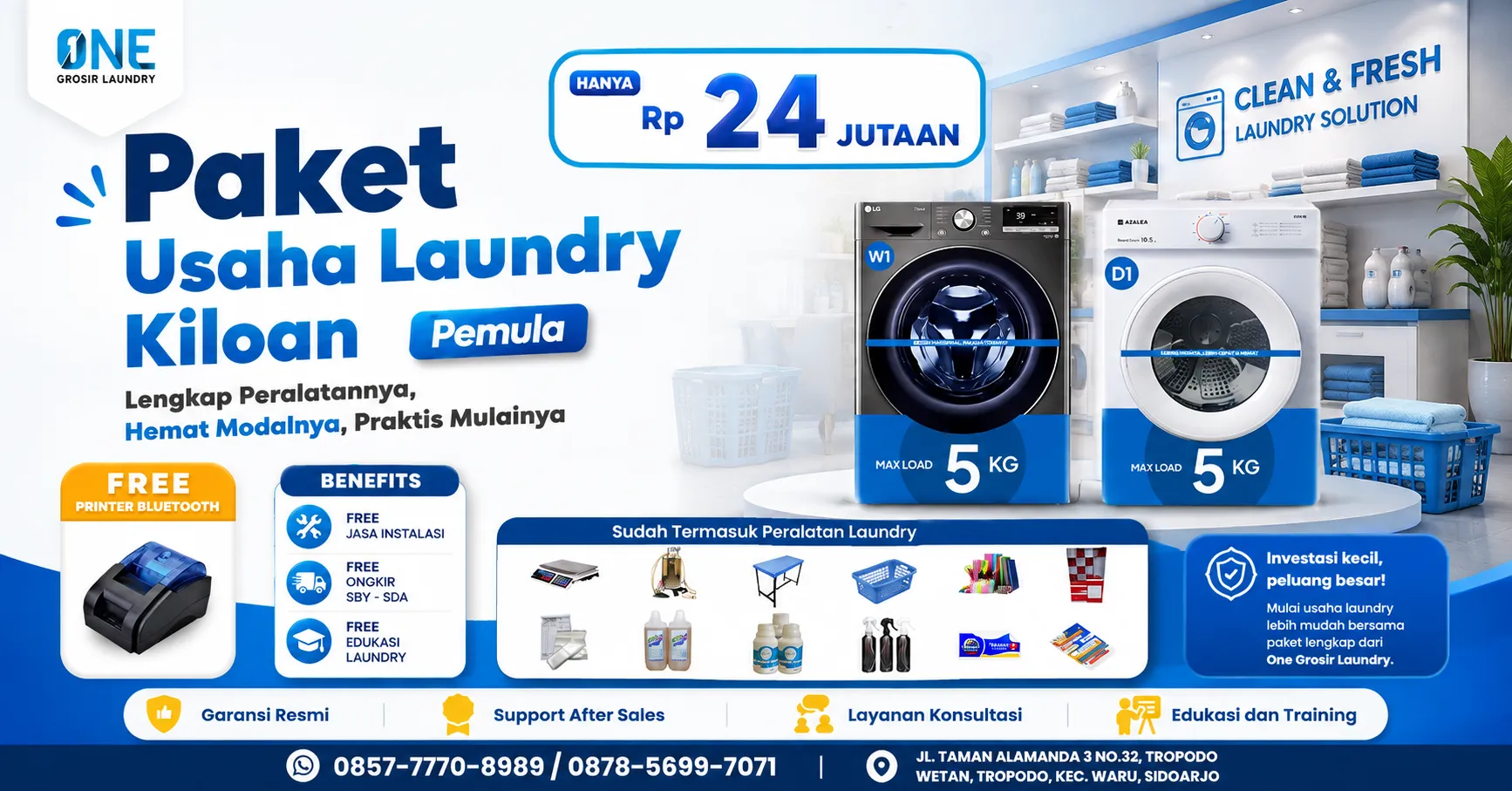 Paket Usaha Laundry Pemula 24 Jutaan